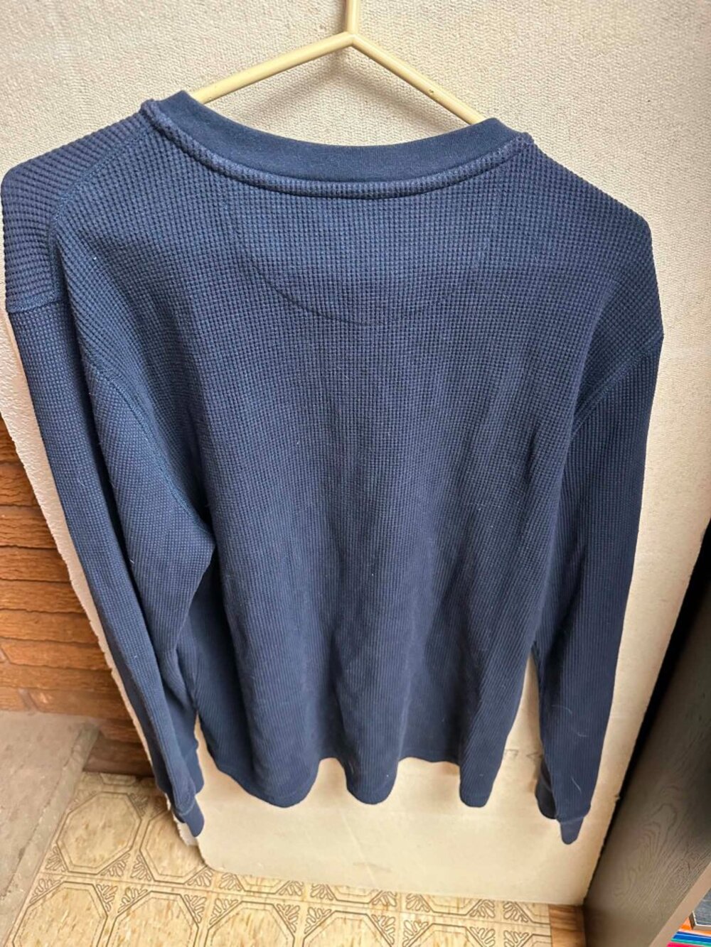 Navy blue Tilley waffle-knit Long sleeve - Picture 2 of 3